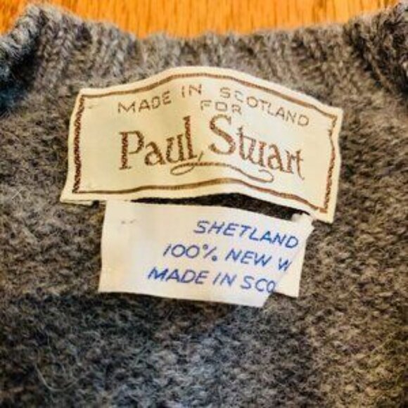 Paul Stuart Sweater Mens 100% Wool Crewneck Pullover Size Large Made In Scotland - Picture 9 of 16